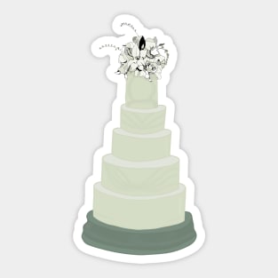 A Delicate Wedding Cake Sticker